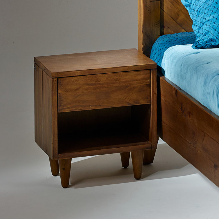 Robin Interiors Bedside Table Varnish Wood Wayfair.co.uk